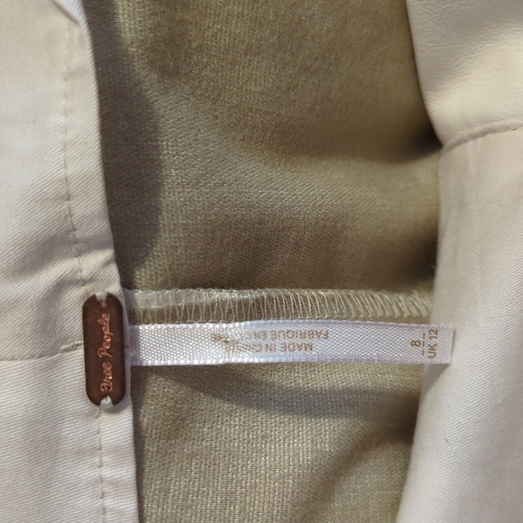 Free People White Pleather Pants - Picture 3 of 4